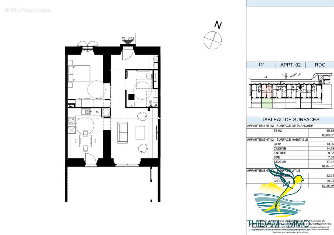 Plan intérieur - Appartement à COARRAZE