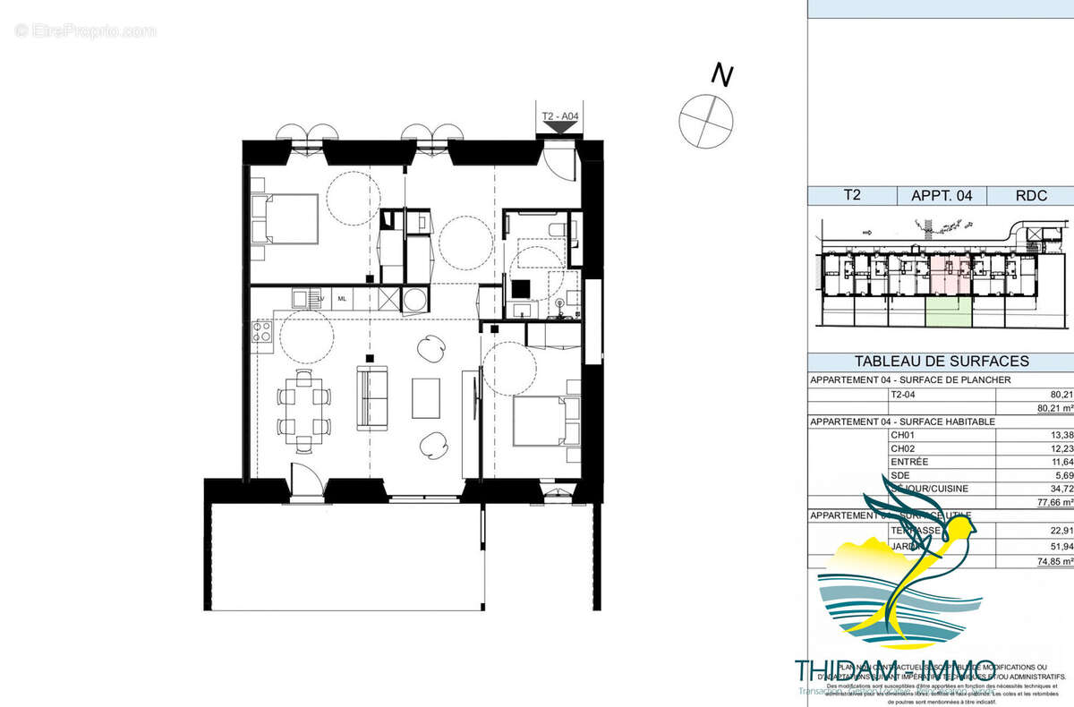 Plan intérieur - Appartement à COARRAZE