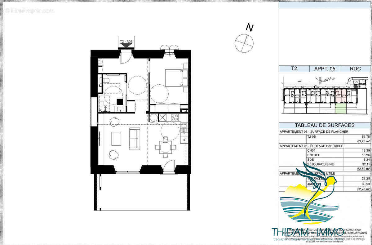 Plan intérieur - Appartement à COARRAZE