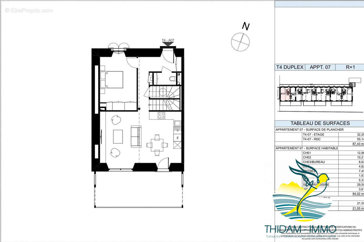 Plan intérieur - Appartement à COARRAZE