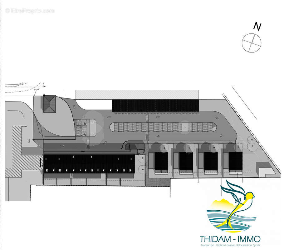 Plan extérieur (vue de dessus) - Appartement à COARRAZE
