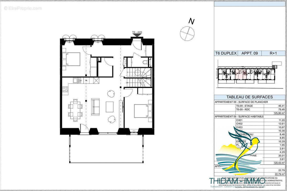 Plan intérieur - Appartement à COARRAZE