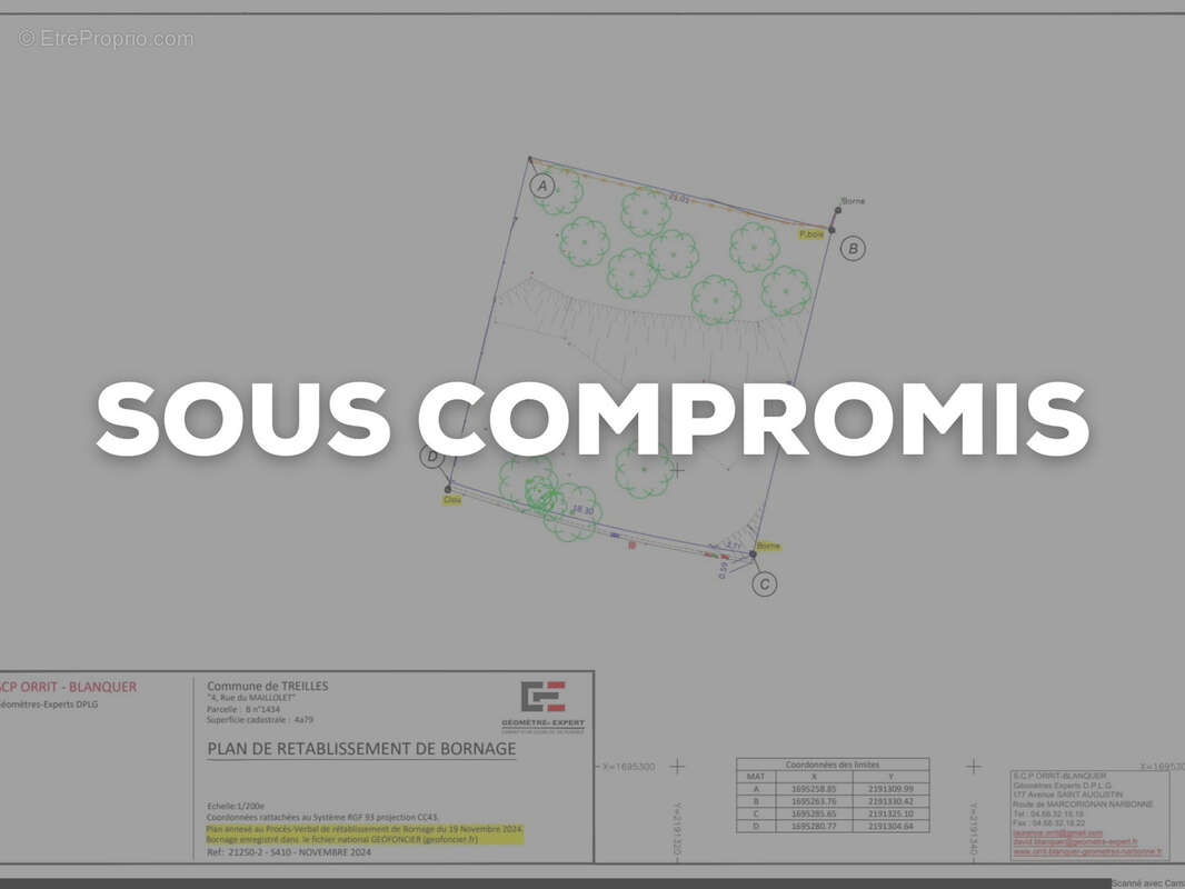 Terrain à TREILLES
