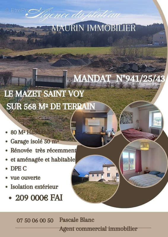 Maison à MAZET-SAINT-VOY