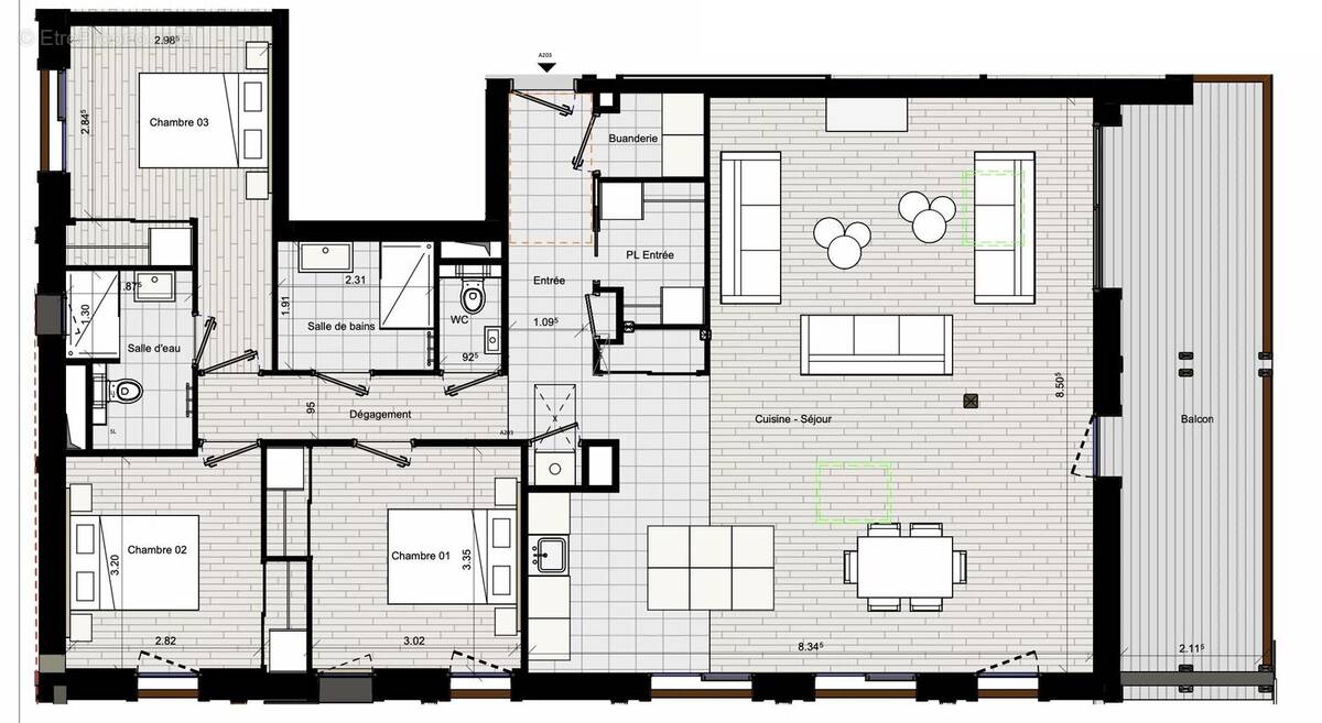 Appartement à MORILLON