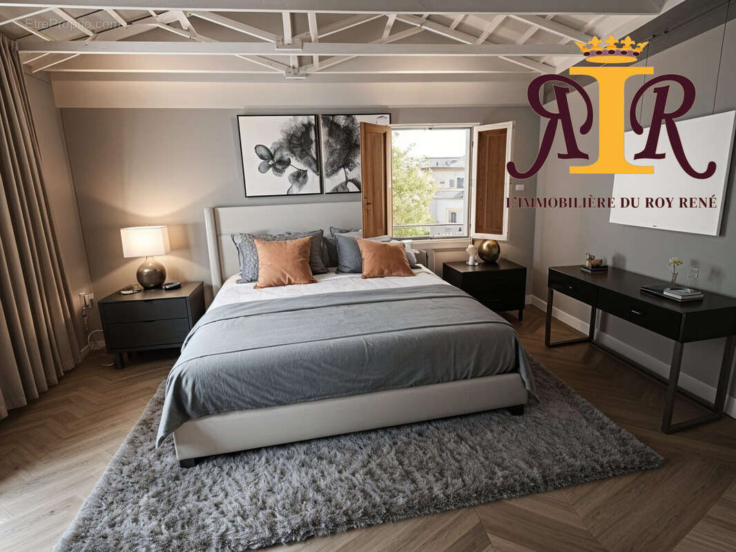 Photo IA exemple projection chambre 1 - Maison à LA BASTIDE-DES-JOURDANS