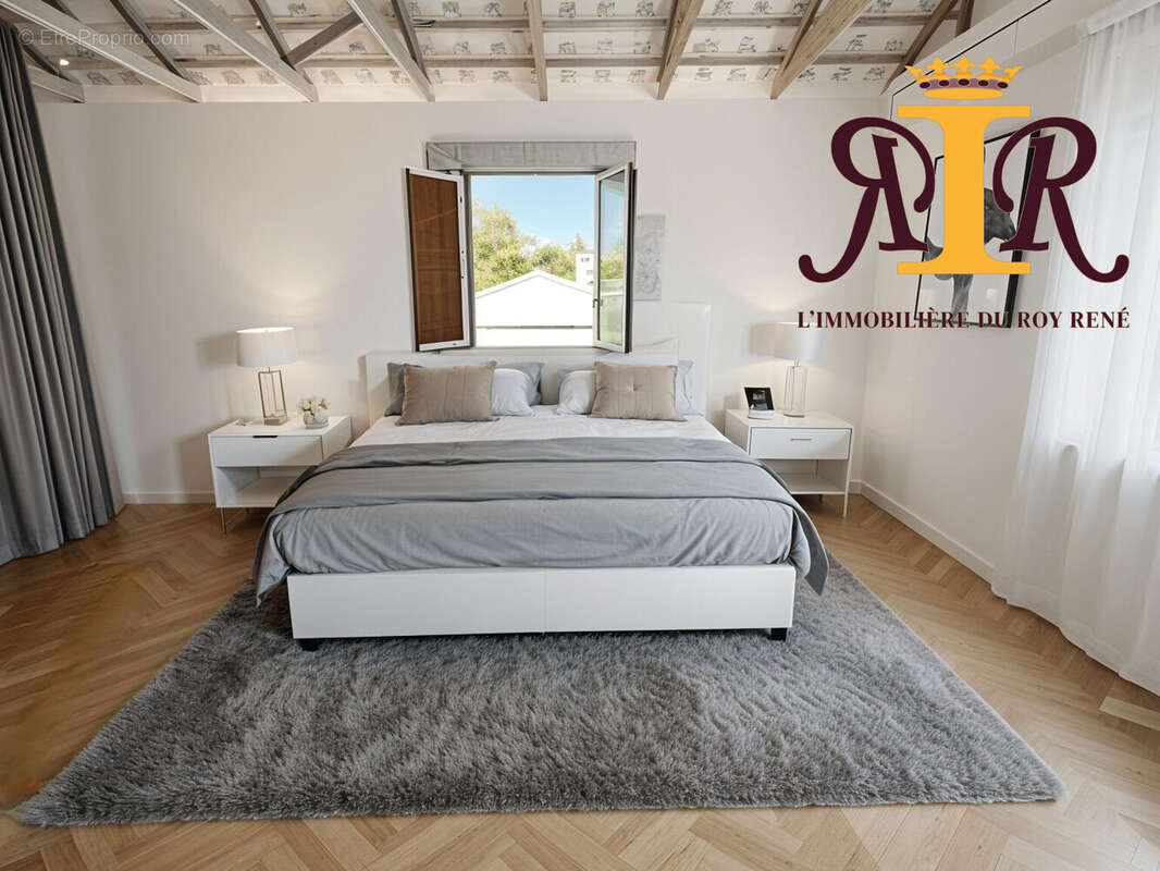 Photo IA exemple projection chambre 2 - Maison à LA BASTIDE-DES-JOURDANS