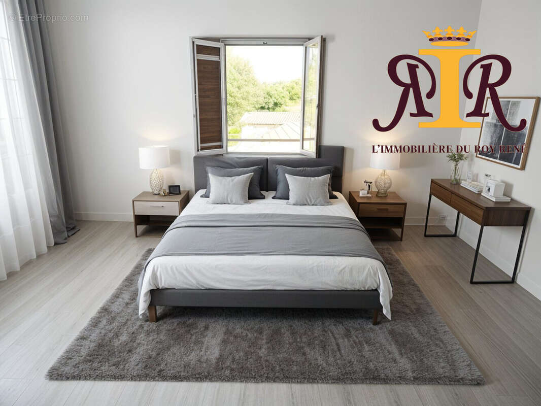 Photo IA exemple projection chambre 3 - Maison à LA BASTIDE-DES-JOURDANS