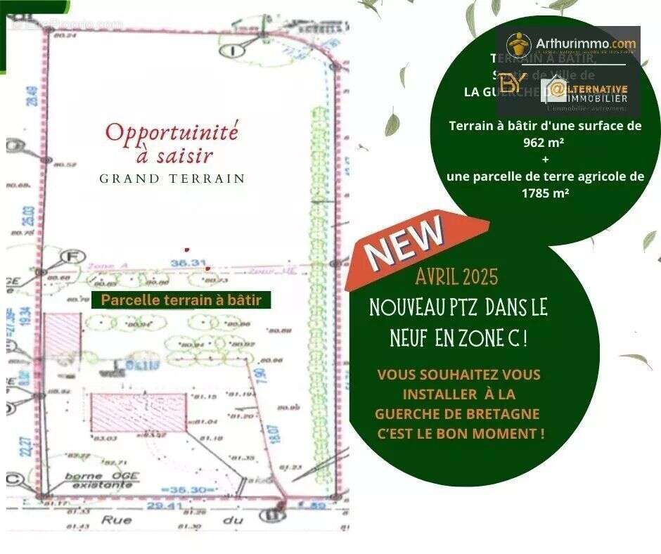 Terrain à LA GUERCHE-DE-BRETAGNE