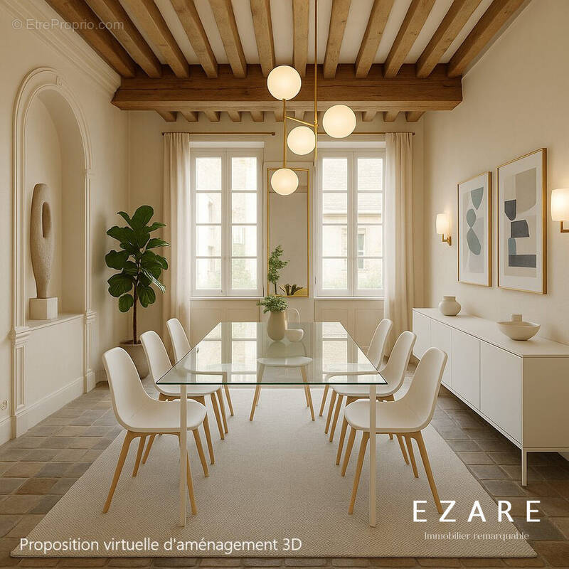 Proposition virtuelle de rénovation du salon en salle à manger - Maison à SAVIGNY-LES-BEAUNE