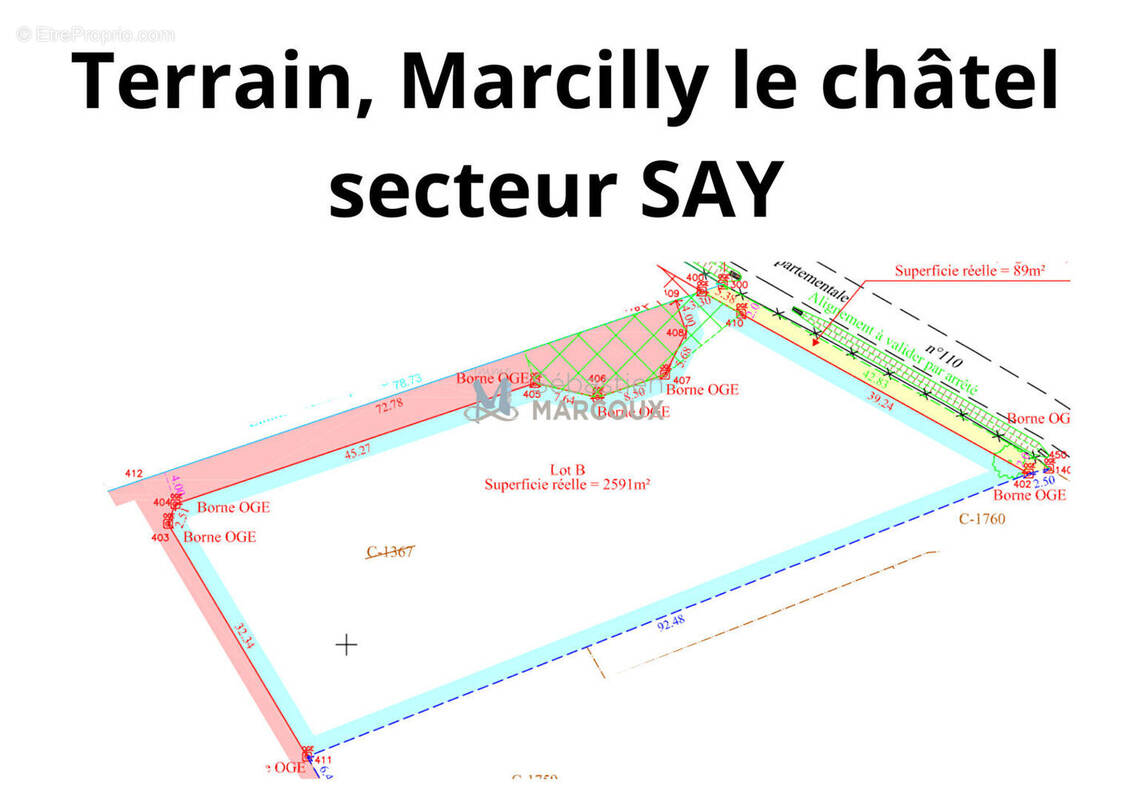 Terrain à MARCILLY-LE-CHATEL