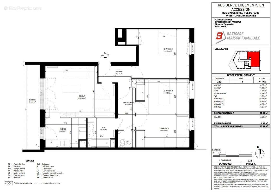 Appartement à LIMEIL-BREVANNES