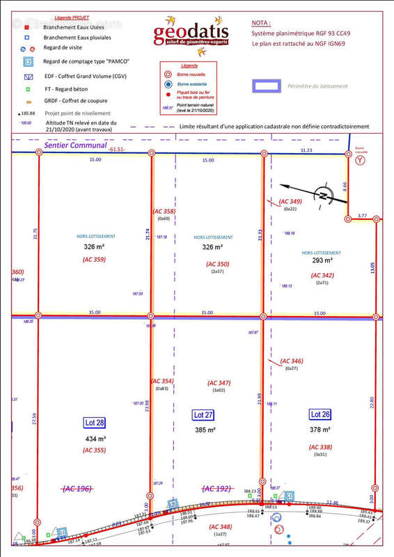 Terrain à VANDIERES