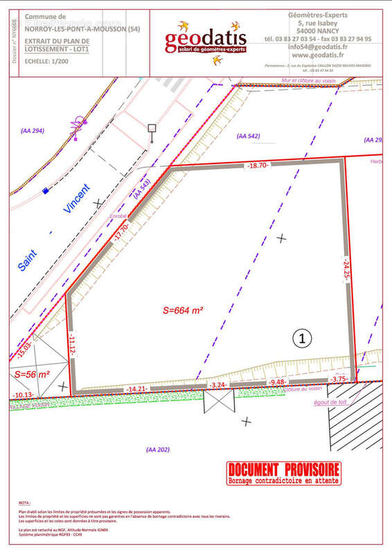 Terrain à NORROY-LES-PONT-A-MOUSSON
