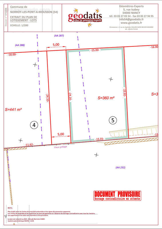 Terrain à NORROY-LES-PONT-A-MOUSSON