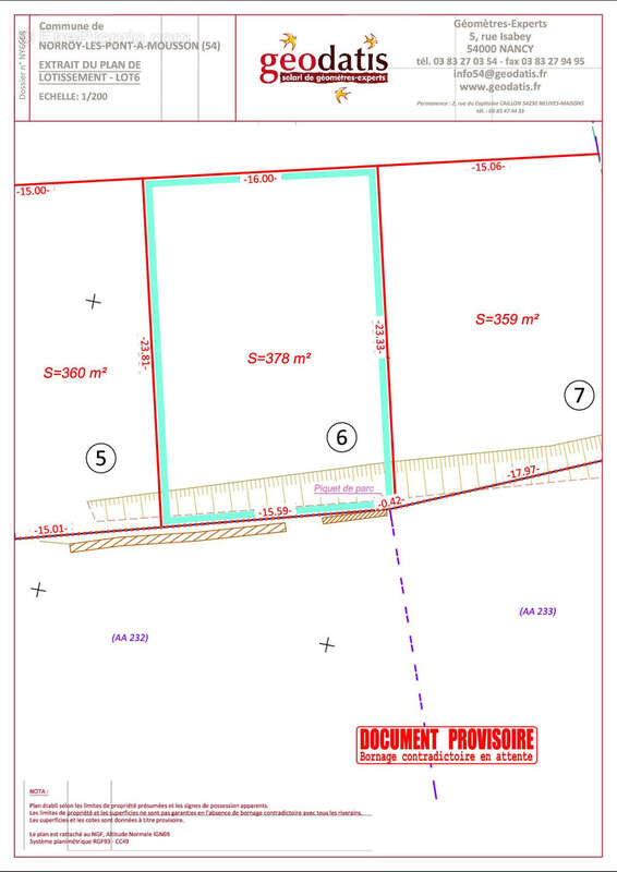 Terrain à NORROY-LES-PONT-A-MOUSSON