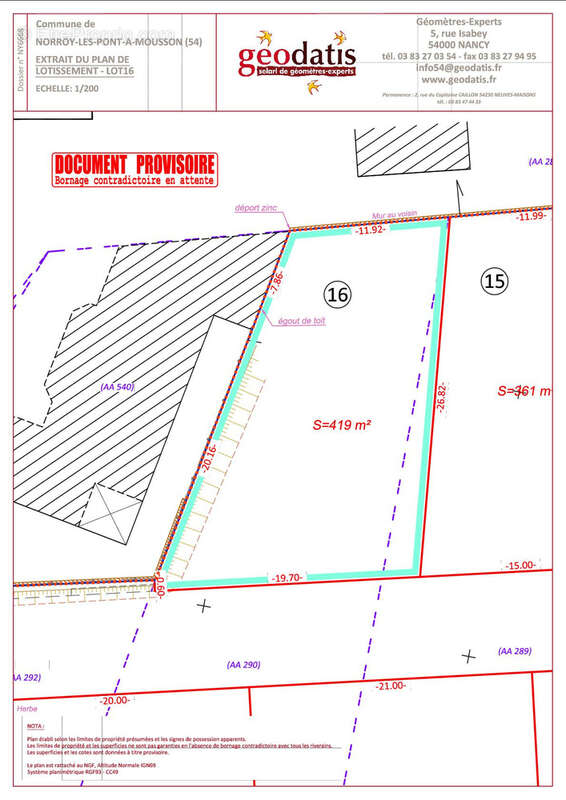 Terrain à NORROY-LES-PONT-A-MOUSSON