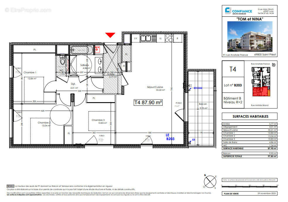 Appartement à SAINT-PRIEST