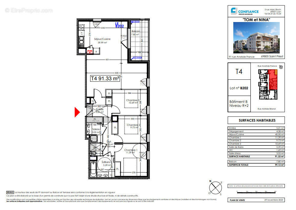 Appartement à SAINT-PRIEST