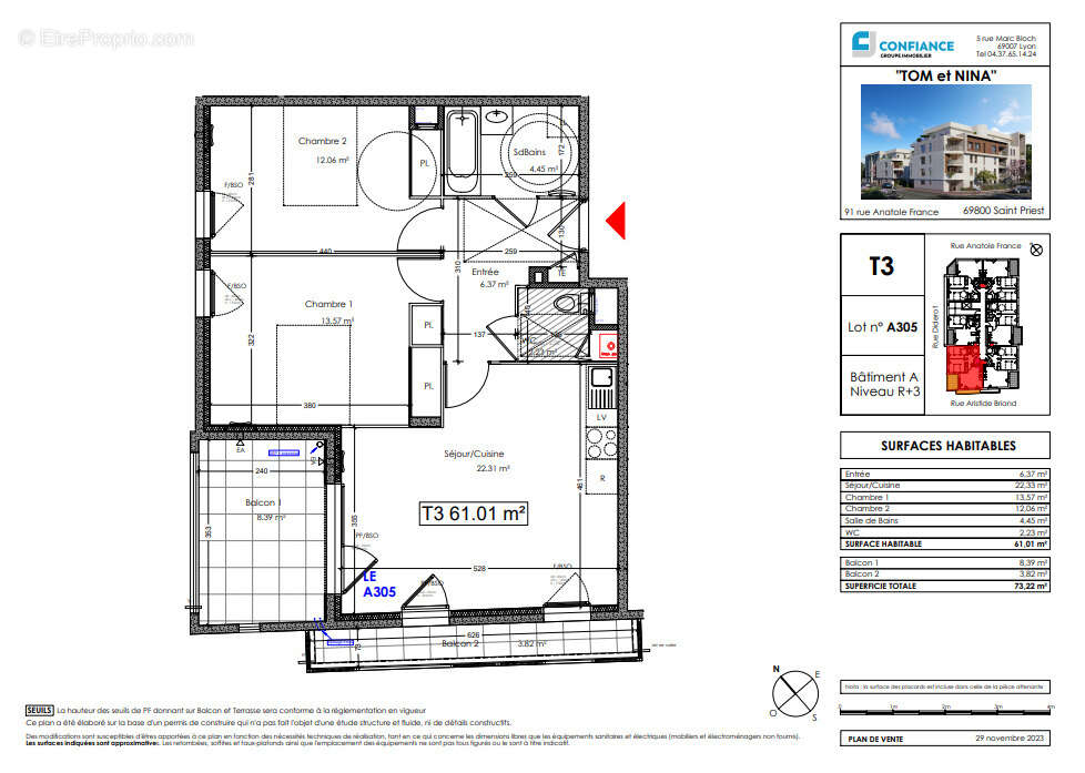 Appartement à SAINT-PRIEST
