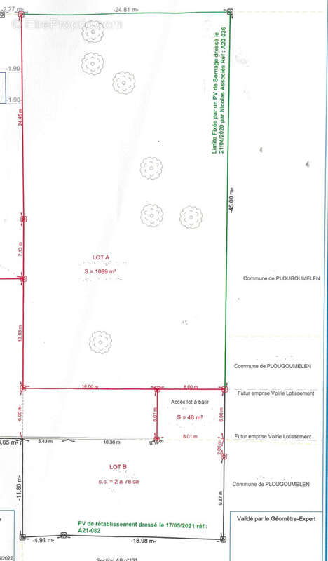 Terrain à PLOUGOUMELEN