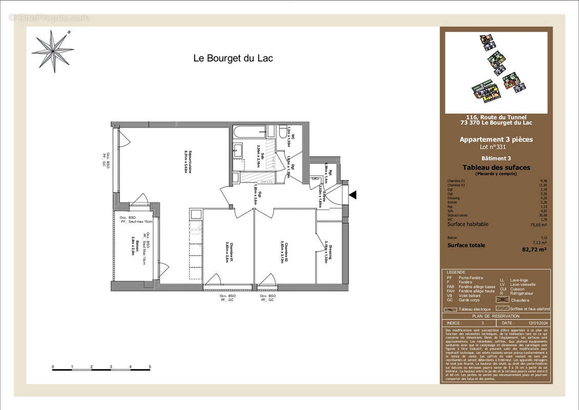 Appartement à LE BOURGET-DU-LAC