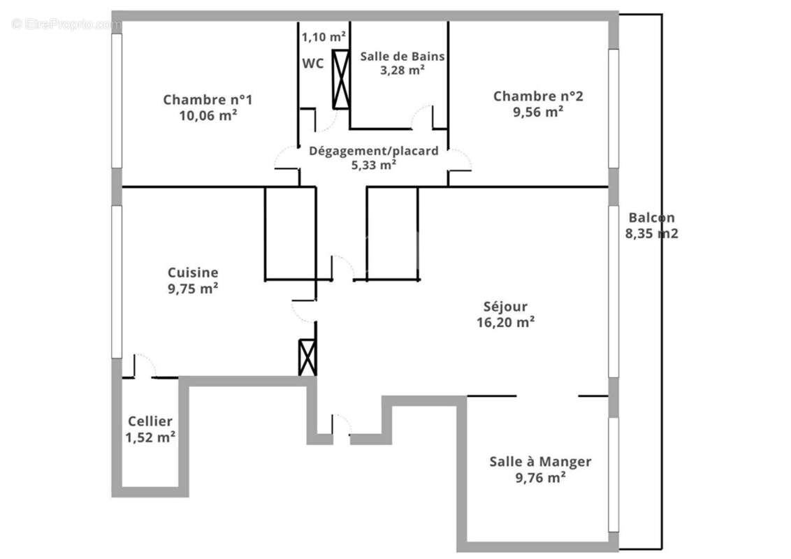 Appartement à FONTENAY-LE-FLEURY