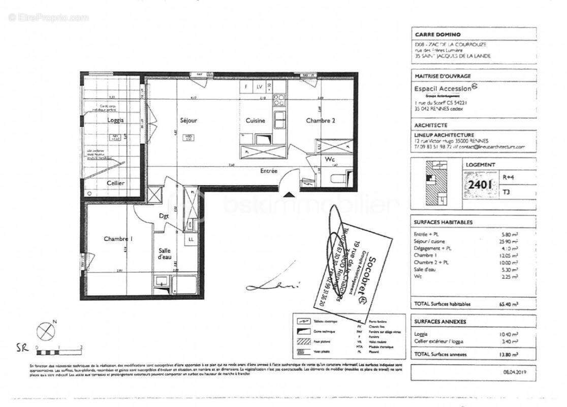 Appartement à SAINT-JACQUES-DE-LA-LANDE