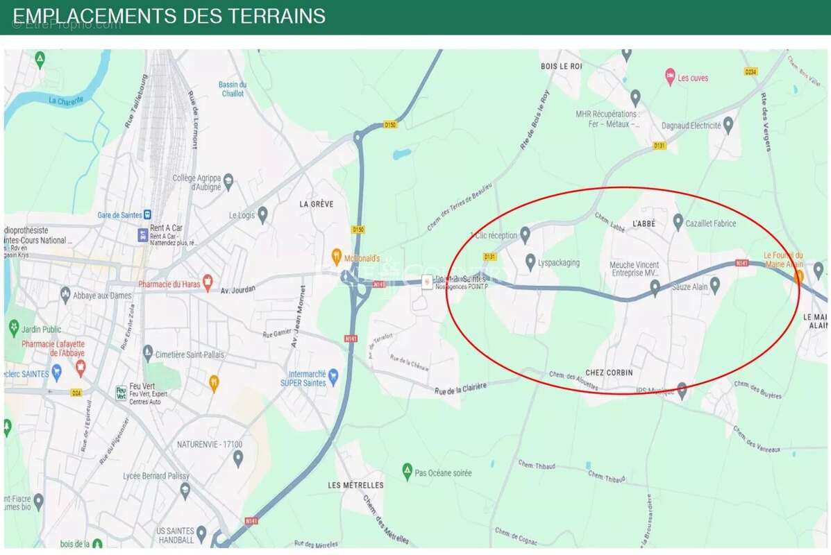 Terrain à SAINTES