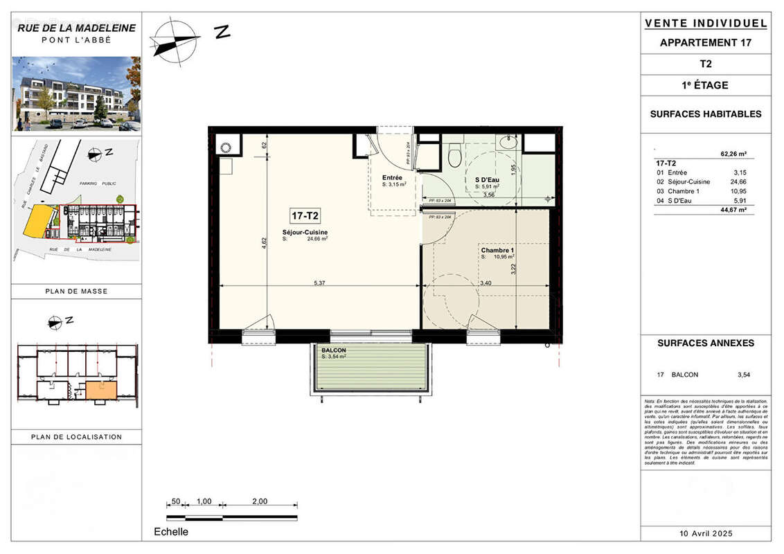 Appartement à PONT-L&#039;ABBE