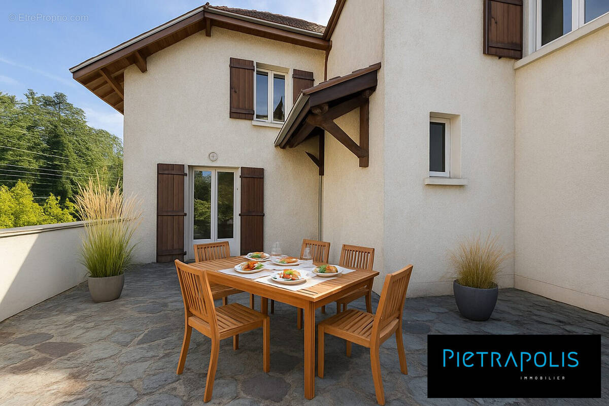 Terrasse - suggestion d&#039;aménagement - Maison à BRIGNAIS