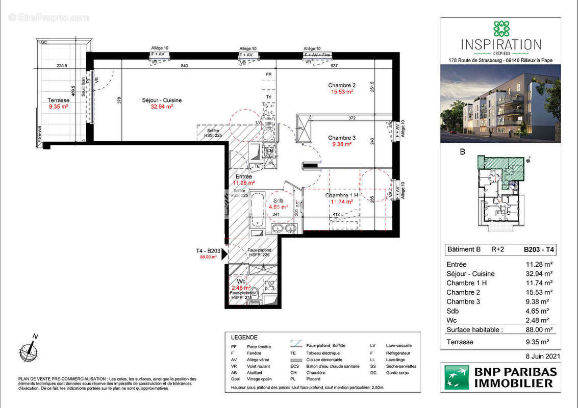 Appartement à RILLIEUX-LA-PAPE