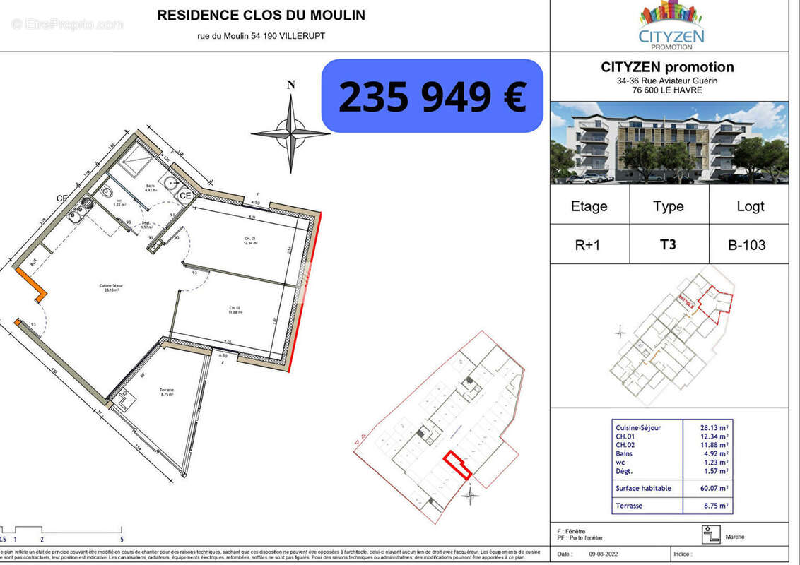 Appartement à VILLERUPT