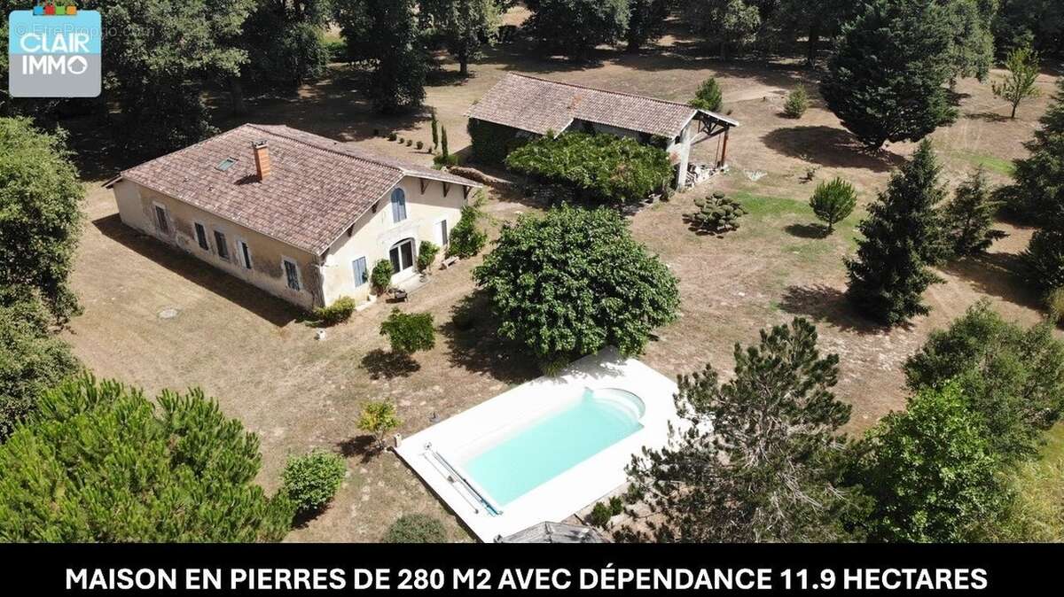 #maison #landes #gabarret #dépendances #piscine #cheveaux  - Maison à GABARRET