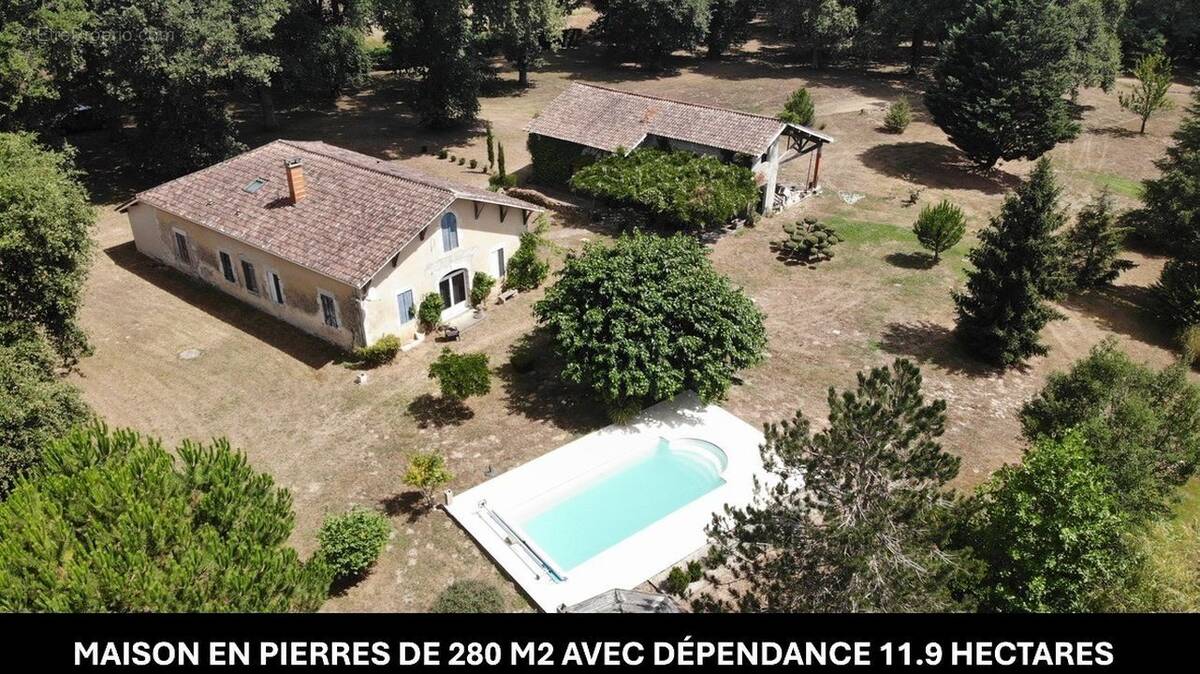 #maison #landes #gabarret #dépendances #piscine #cheveaux  - Maison à GABARRET