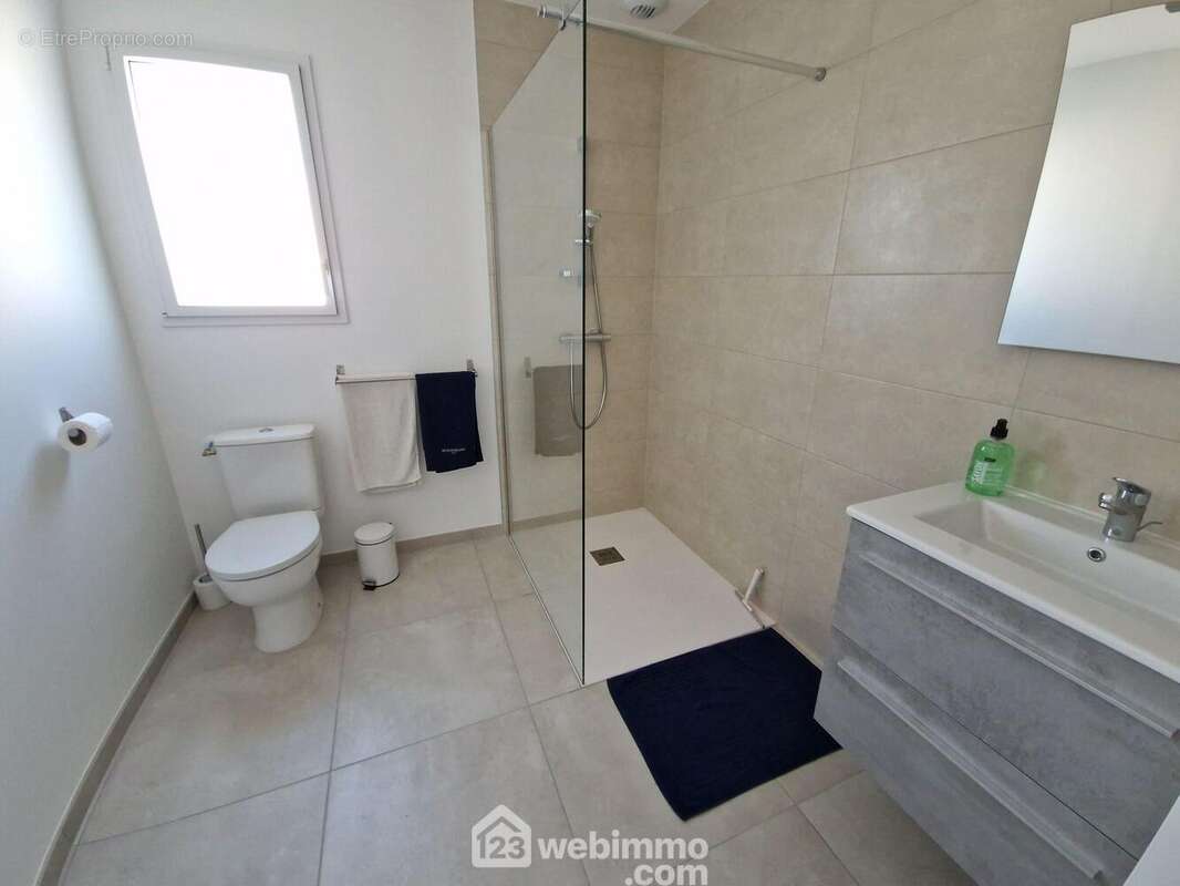 Exemple de salle d&#039;eau / wc (identiques dans toutes les chambres). - Appartement à LA ROCHE-SUR-YON