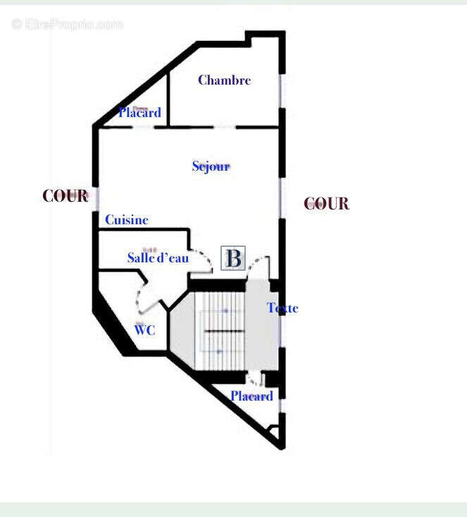 Plan initial - Appartement à PARIS-7E