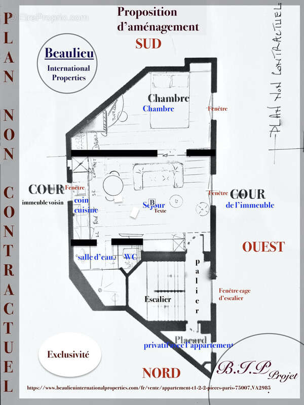 Plan Projet - Appartement à PARIS-7E