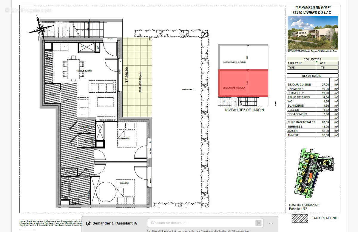 Appartement à VIVIERS-DU-LAC
