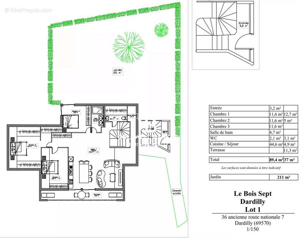 Appartement à DARDILLY