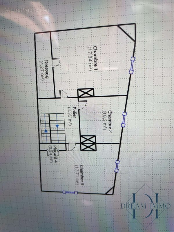 Plan de l&#039;étage. - Maison à PANILLEUSE