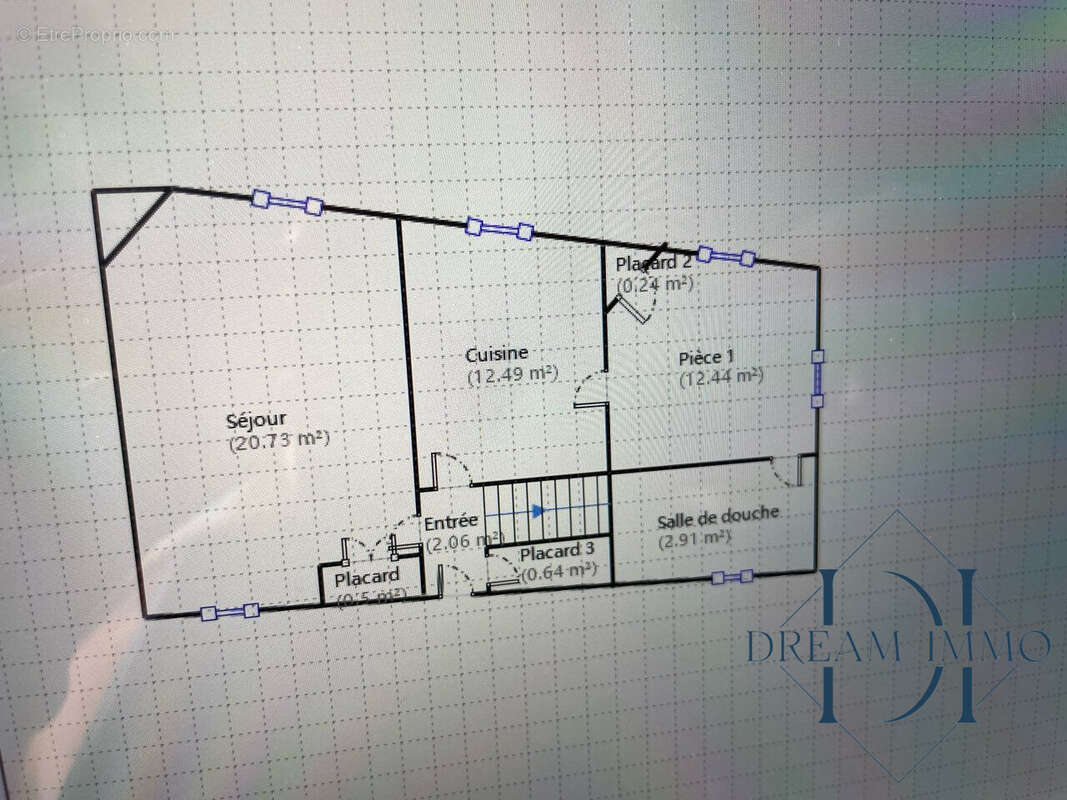 Plan du rez-de-chaussée. - Maison à PANILLEUSE