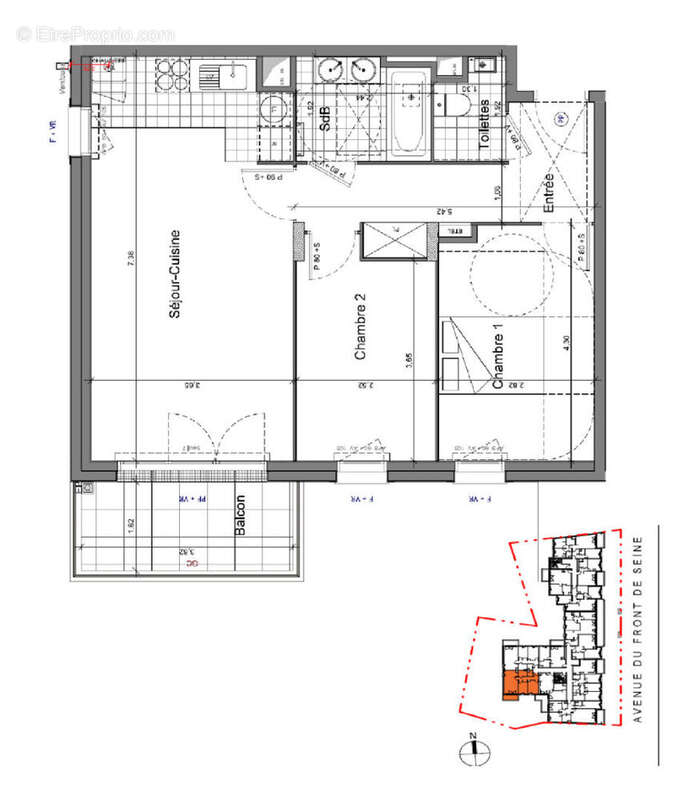 Appartement à VILLENEUVE-LE-ROI