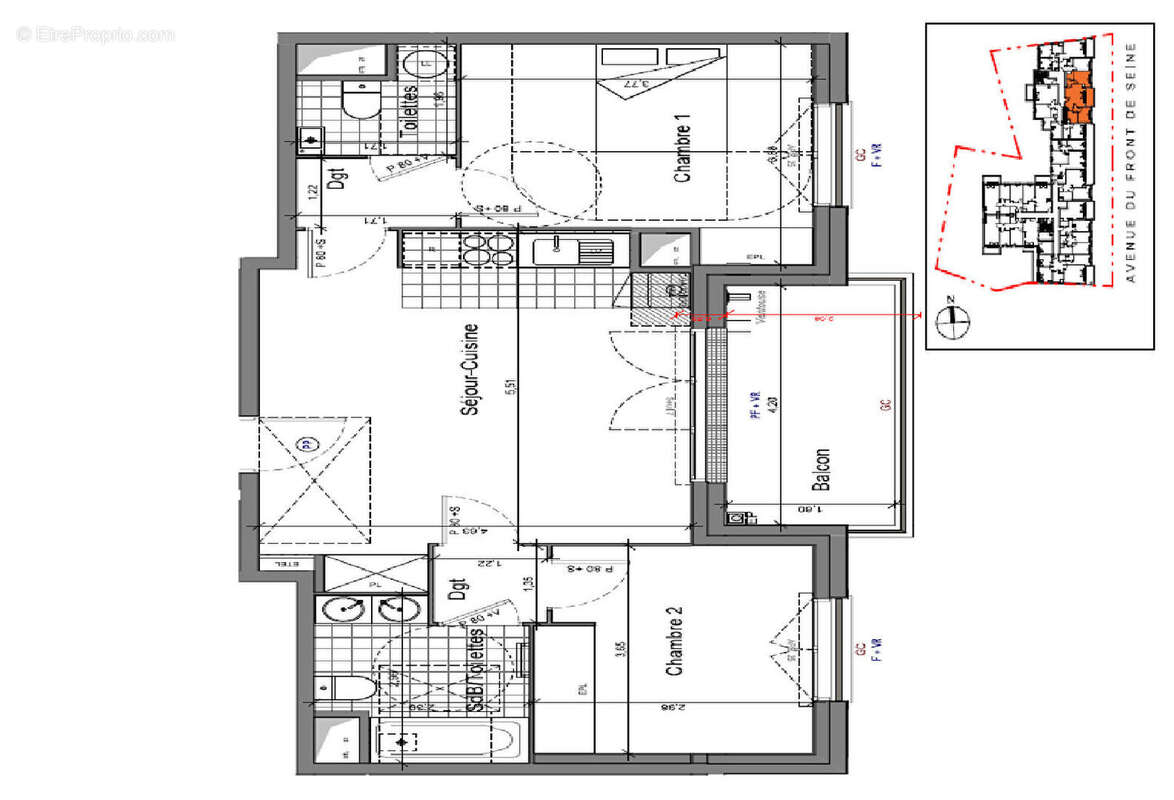 Appartement à VILLENEUVE-LE-ROI