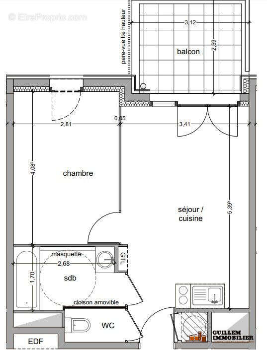 Plan intérieur - Appartement à VITROLLES