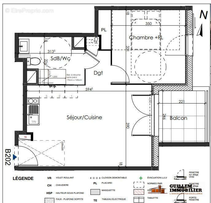 Plan de l&#039;appartement - Appartement à GAREOULT
