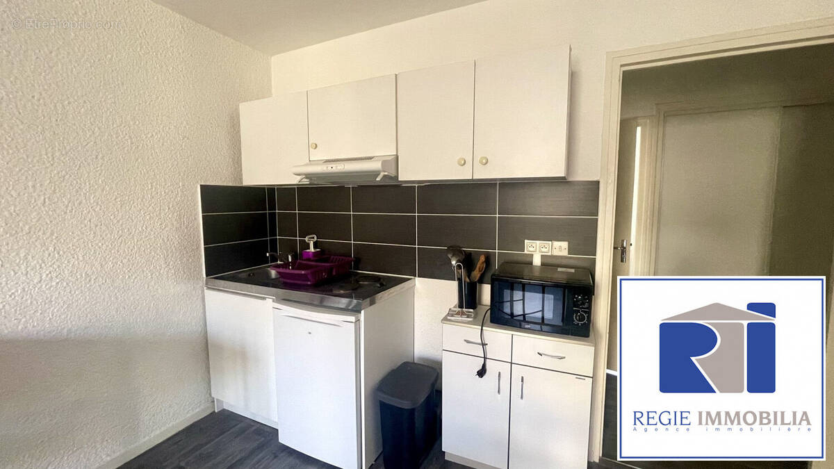 Kitchenette ouverte sur la pièce de vie  - Appartement à GRENOBLE