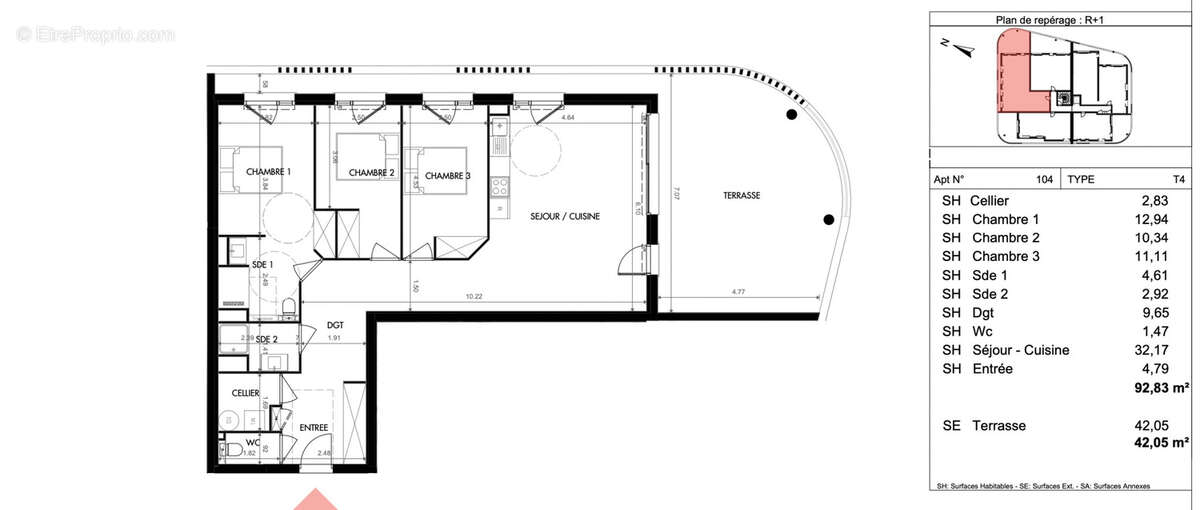 Appartement à SAINT-CYPRIEN