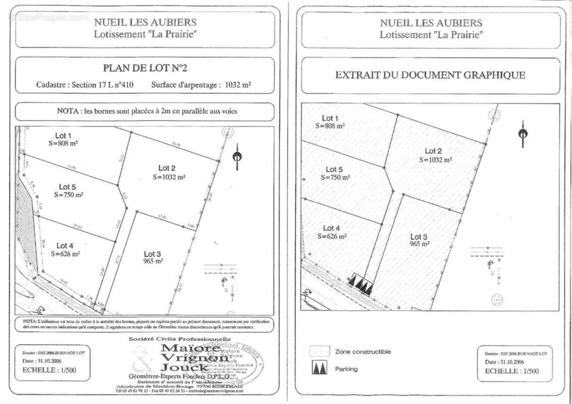 Terrain à NUEIL-LES-AUBIERS