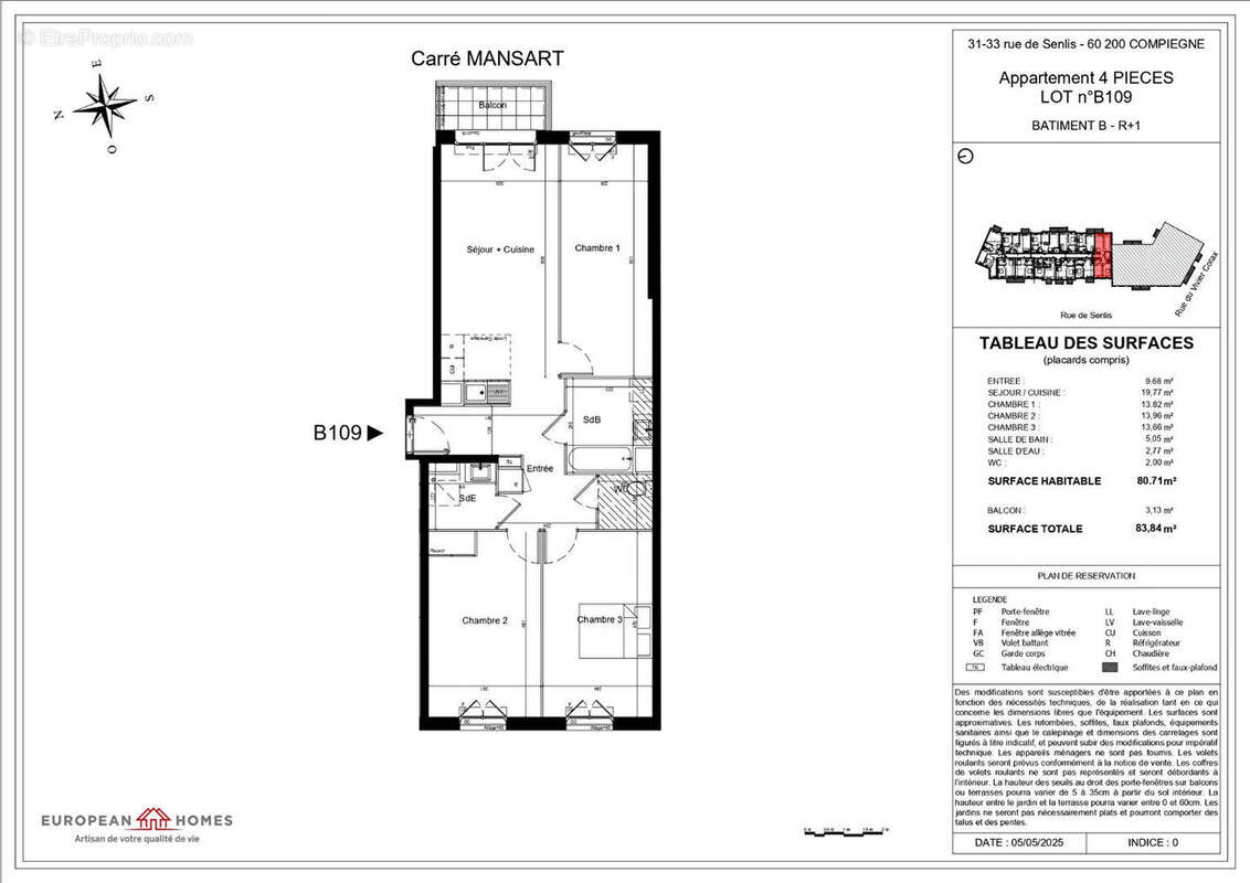 Appartement à COMPIEGNE